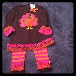 Rare Editions Girls 24 Months Thanksgiving Outfit